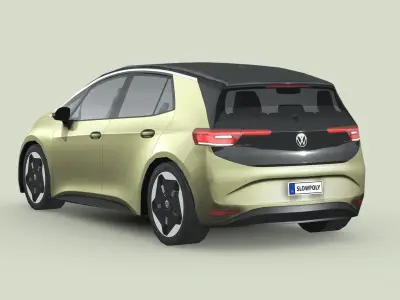 Volkswagen ID3 2024 Low-poly 3D model