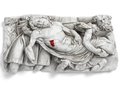 Jesus wall art relief 3D model