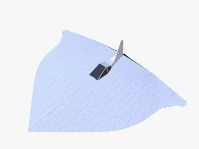 Spaceship angel Low-poly 3D model