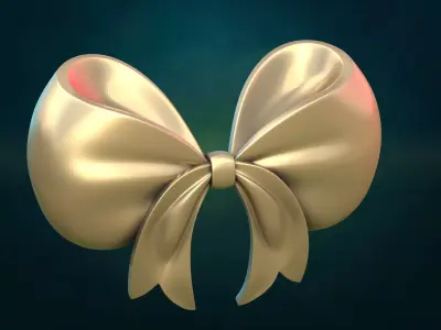 Bow ribbon billowing II 3D print model