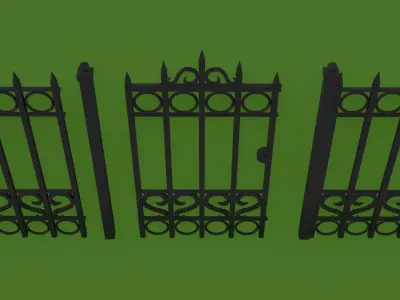 Fences and Walls Free low-poly 3D model