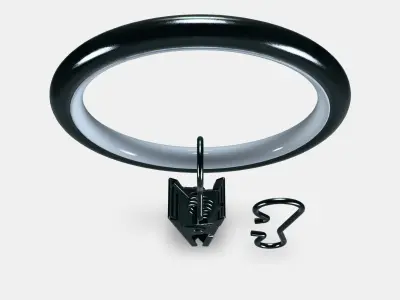 SYRLIG Curtain ring with clip and hook 4 Low-poly 3D model