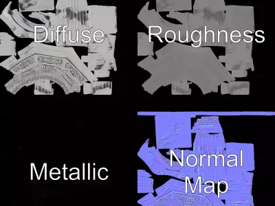 Marble Ionic Column model pack Low-poly 3D model