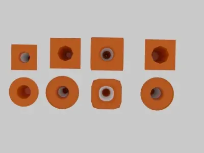 Low Poly Traffic Cone Pack Free low-poly 3D model