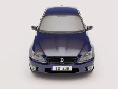Lexus IS200 Low-poly 3D model