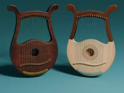 Lyre Harp 3D model