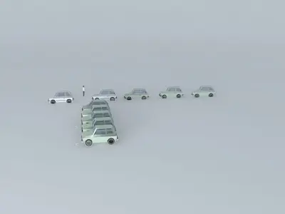 Fictional Eastern Europe car evolution Free 3D model