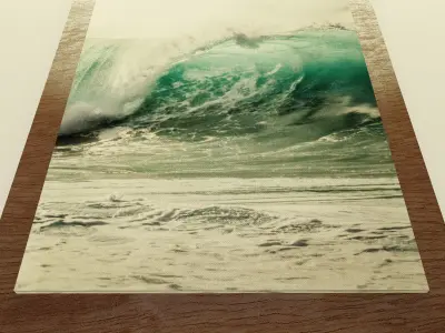 Sea waves painting 3D model