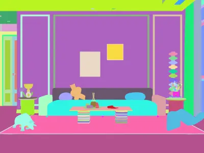 Modern residential indoor 3 d model 3D model