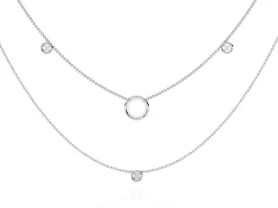 Diamond Necklace 360 animation renders 3dm stl details 3D print model