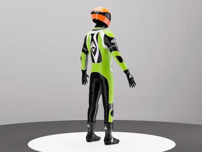 Rider Pro Rigged Low-poly 3D model