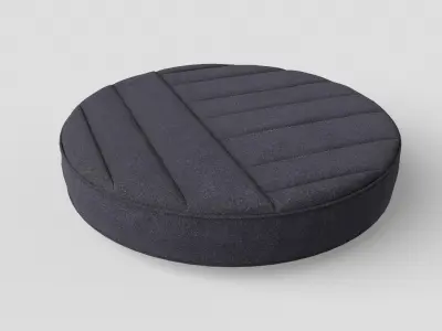 Crash Pad Lounge Chair in tweed Low-poly 3D model