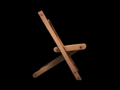  Classic Folding Chair Isolated On 3d Model 3D model