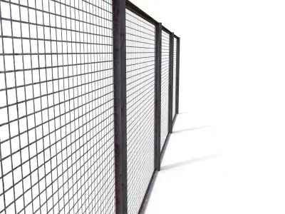Low Poly Modular Fence 18 Low-poly 3D model