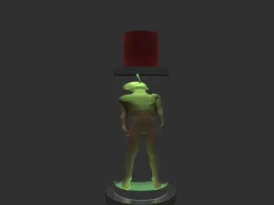 Human test tube Free low-poly 3D model