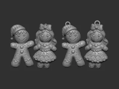 christmas cookie decor  3D print model purchase
