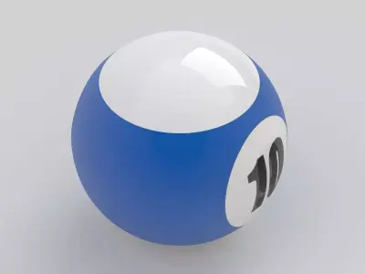 Pool Snooker Ball 10 3D model