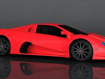 SSC Ultimate Aero Low-poly 3D model