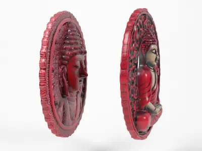 Buddhas 4 Low-poly 3D model