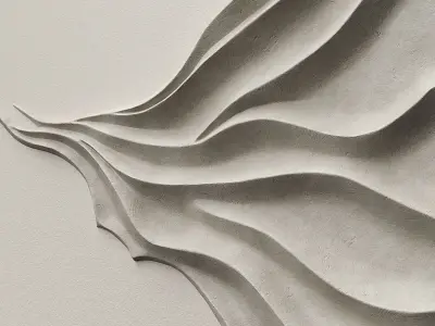 Abstract wall art panel 3D model