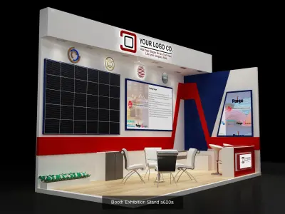  Booth Exhibition Stand G6 3D Model Collection