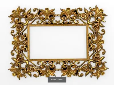 5 carved frames set 3D Model Pack 5