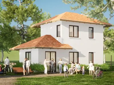 009Small house2floors 50m2 Free 3D model