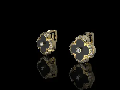 M EARRINGS NUV VAN KLIF 3D print model