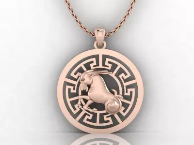 Aries Pendant 3D print model