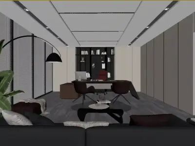 Modern Minimalist Office 3D model