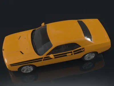 Dodge brand cars Low-poly 3D model