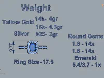Women Ring 37 3D print model