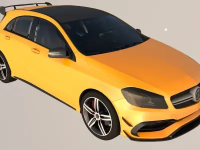 Mercedes Amg A-45 3D Model Midpoly Game 3D model