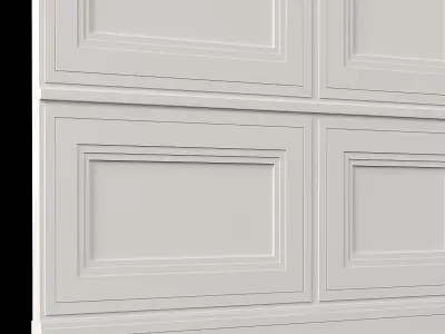 Wall molding 13  Boiserie classic panels 3D model