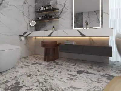 Bathroom 015 Low-poly 3D model