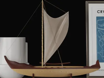 Decorative Set 001- vray and corona 3D model