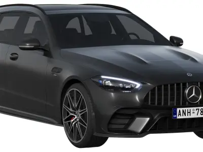Mercedes-Benz C63 S AMG E Performance Estate 2023 3D model