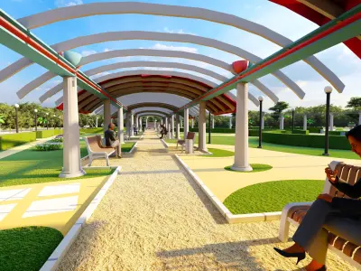 Landscape design 3D model stunning views  Low-poly 3D model