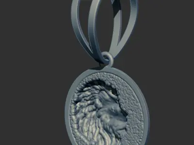 Lion Pendant 91387 3D print model