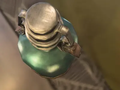 Steampunk Potion Bottle Low-poly 3D model