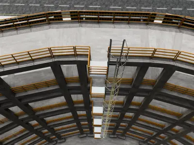 Solar Concrete Tower Type-3 3D model