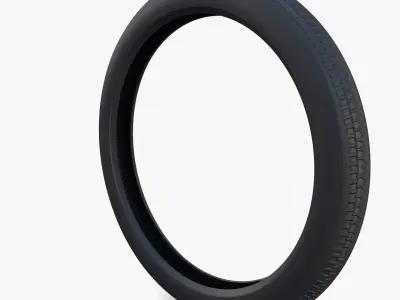 Moped tire low poly 3D model