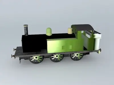 Eco Rail Track Tank Engine Dummy Old Steam Days Free 3D model