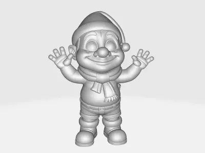 Cute Christmas Elf Figurine Holiday Gnome Decoration Santa  3D print model