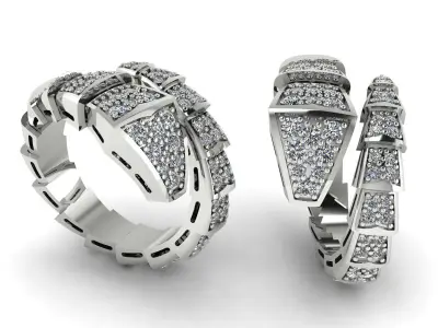 Bvlgari Snake Serpenti Ring  3D print model