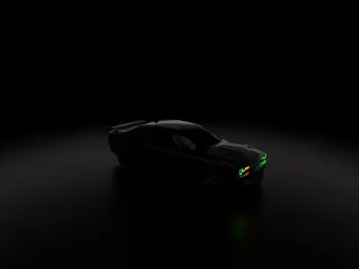 Dodge Challenger Hellcat High Poly Game-Ready Car Mode 3D model