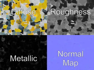 Smiling Toy Car with Rotating Wheels model pack Low-poly 3D model