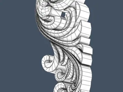 Decorative Scroll 3D model buy