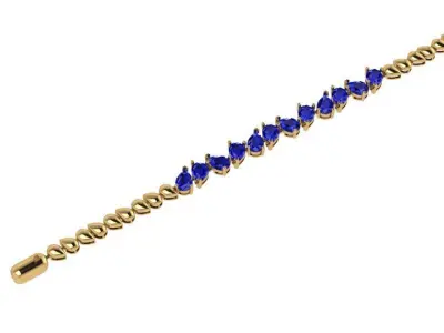 Pear Cut Bracelet 4599 3D print model