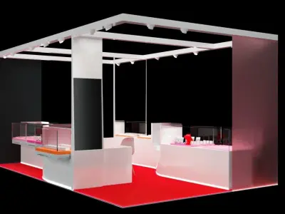 Jewelry exhibition Stand 3D model